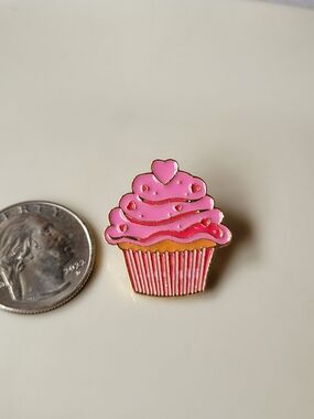 2/$15 Pink Cupcake Enamel Pin